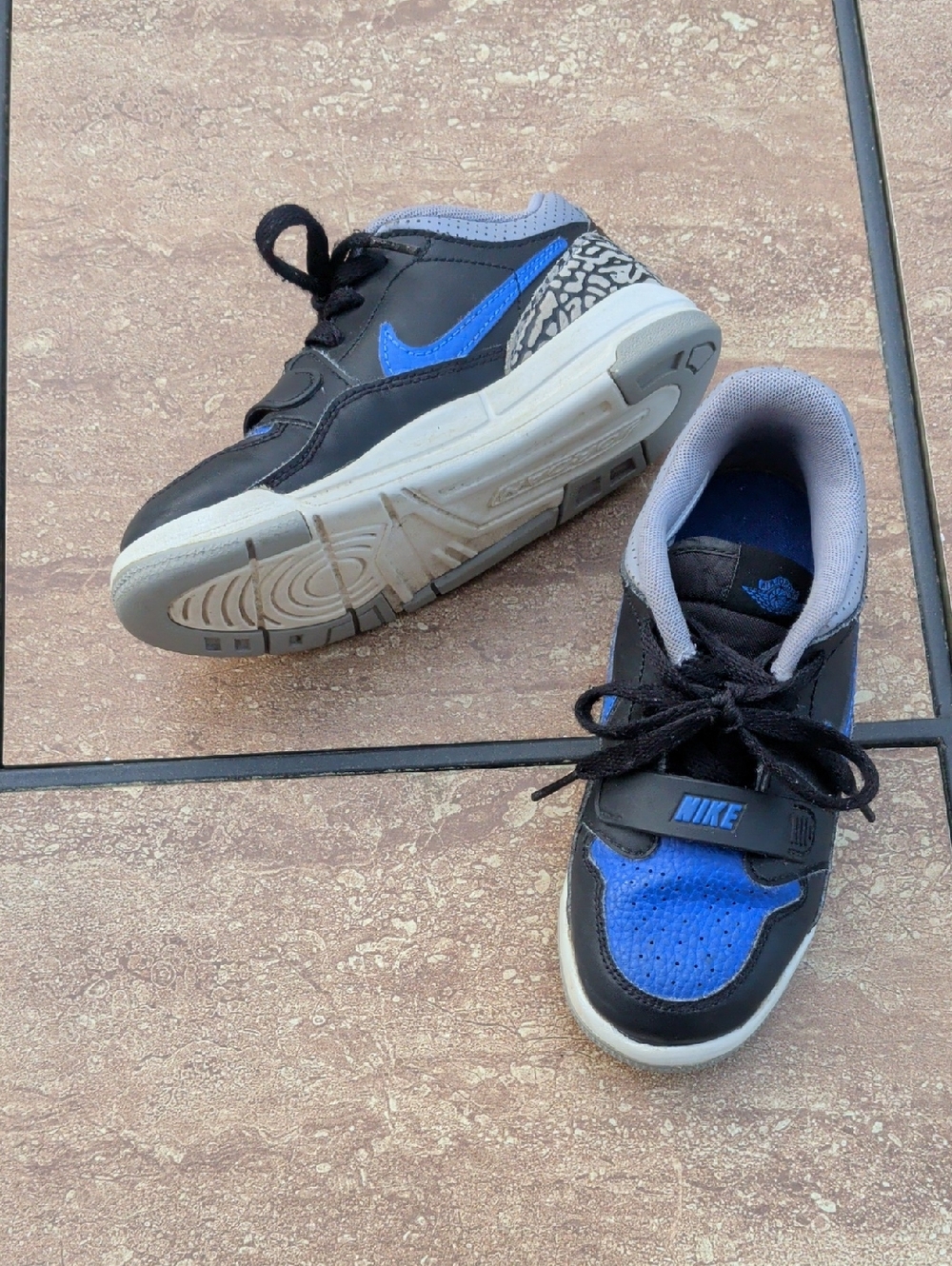 Nike Jordan Kids Blue and Black Sneakers